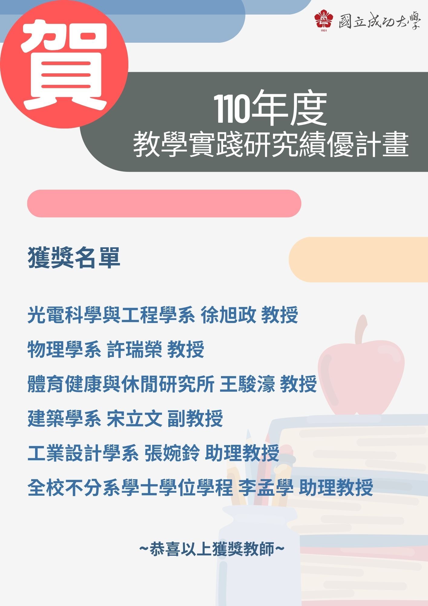 110年度教學實踐績優計畫